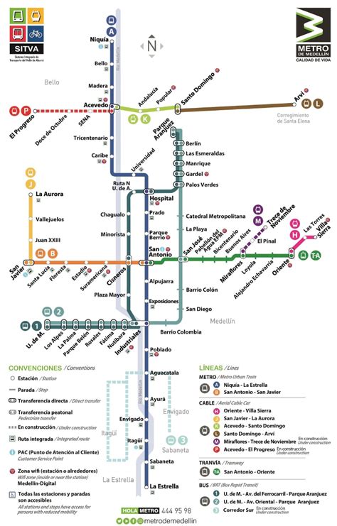 Mapa Del Metro De Medellín Planos Y Líneas