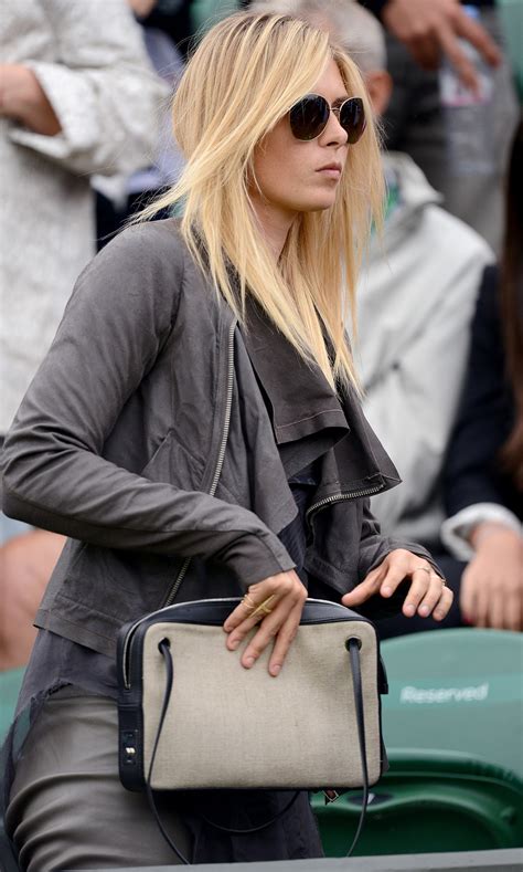 Maria Sharapova Hit The Wimbledon Bleachers In A Cool Gray Leather