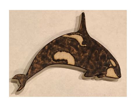 Wood Orca Ornament Wooden Killer Whale Ornament Alaska Whale Etsy