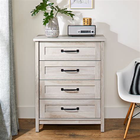 It has full sized drawers as well as a profiled top, an arched kick plate. Better Homes & Gardens Modern Farmhouse 4-Drawer Chest ...