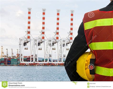 Hand Or Arm Of Engineer Hold Yellow Plastic Helmet Stock Photo Image