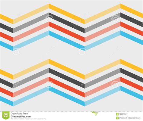 Color Zigzag Lines Seamless Pattern Stock Vector - Illustration of stripe, retro: 109943581