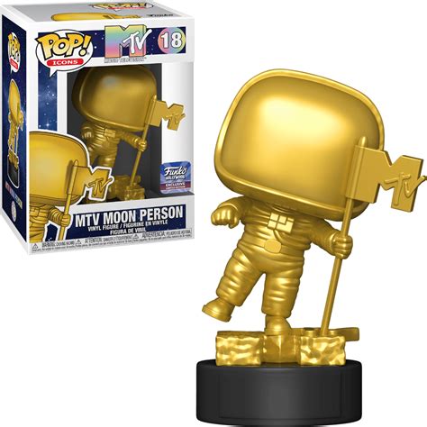 Funko Pop Icons Mtv 18 Mtv Moon Person Gold Hollywood Exclusive
