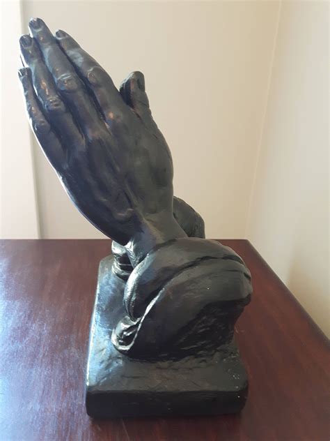 Praying Hands Sculpture Vintage Chalkware Austin Productions Etsy