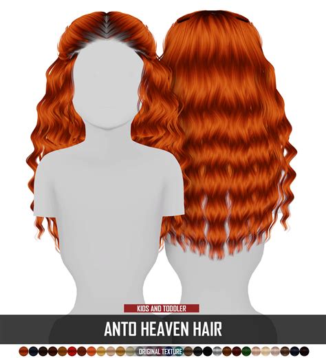 Anto Kimberly Hair Kids And Toddler Version Redheadsims Cc 9e7