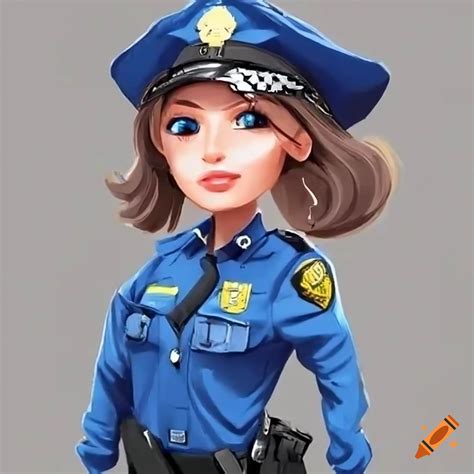 Cute Police Woman On Craiyon