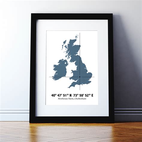 Personalised Coordinates Map Print Spin Collective