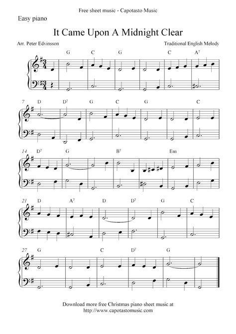 Select a christmas carol from the list below for arrangements written specifically for the piano. Free Printable Christmas Sheet Music For Piano | Free ...