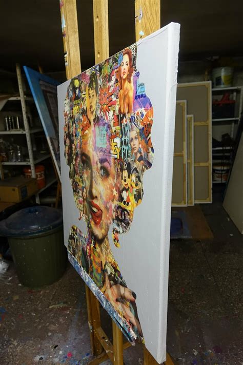 Pop Art Face 3 By Wojtek Babski 2020 Painting Acrylic Collage On