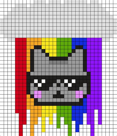 Cool Nyan Cat Perler Bead Pattern Bead Sprites Characters Fuse Bead Patterns