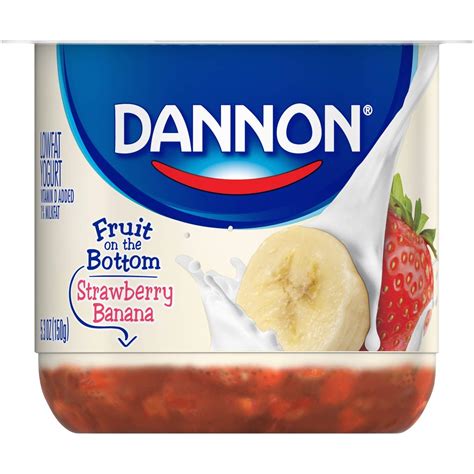 Dannon Fruit On The Bottom Strawberry And Banana Cup 6 Oz La Comprita