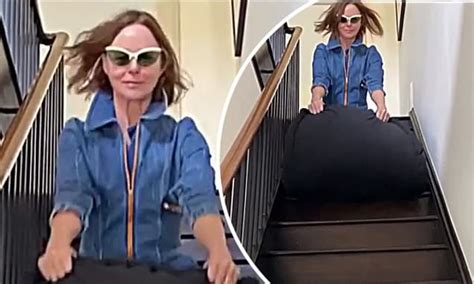 Stella Mccartney Races Down Her Staircase In Sleeping Bag In Hilarious
