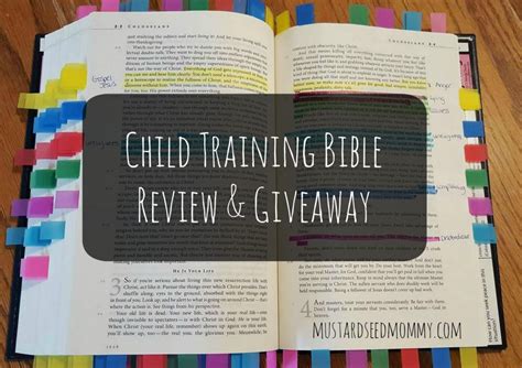 Child Training Bible Review And Giveaway Mustard Seed Adventures