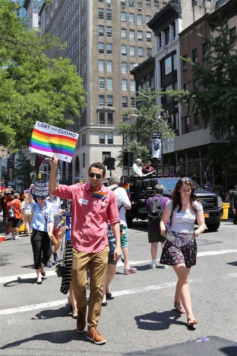 Lgbt Pride Parade Participant In New York City Editorial Photo Image Of Activist Active 42229281