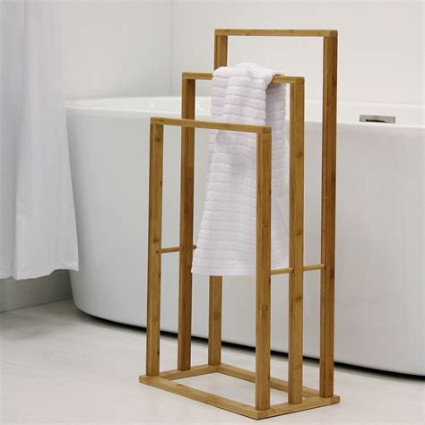 Check spelling or type a new query. Bathroom Furniture - Solace 3 Bar Bamboo Towel Rack