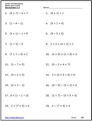 Maybe you would like to learn more about one of these? Use These Free Algebra Worksheets to Practice Your Order of Operations | Teaching! | Algebra ...