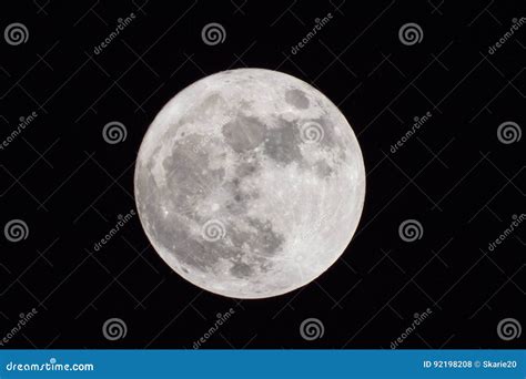 Full Moon Super Moon Stock Photo Image Of Nighttime 92198208