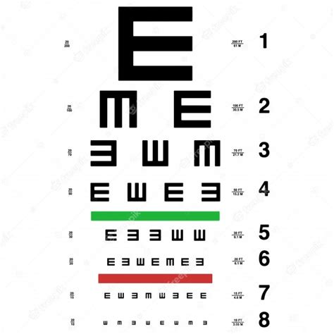 Vector Eye Test Chart Premium Vector