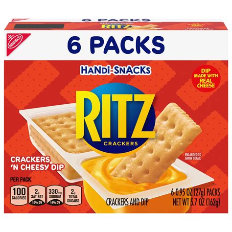 Nabisco Handi Snacks Ritz Crackers N Cheese Dip Snack Packs Shop