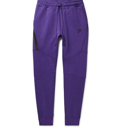Nike Sportswear Slim Fit Tapered Cotton Blend Tech Fleece Sweatpants