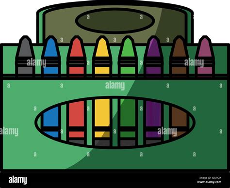 Crayons In Box Stock Vector Image And Art Alamy