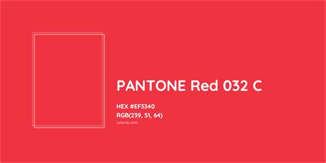 About Pantone Red 032 C Color Color Codes Similar Colors And Paints