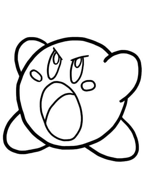 Dibujos De Kirby Enojado Para Colorear Para Colorear Pintar E Imprimir