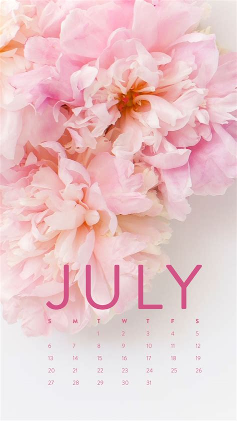 Happy July Desktop Calendar Iphone Wallpaper Ashlee
