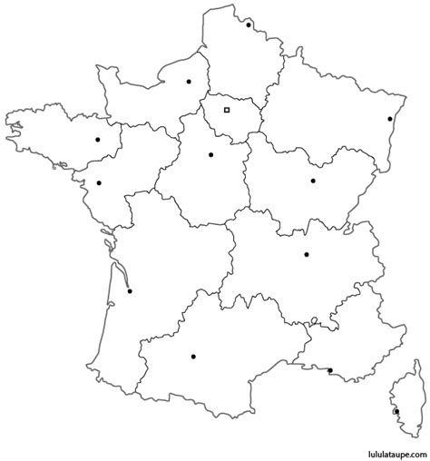 Carte Vierge Des 13 Nouvelles Régions De France à Imprimer Lulu La