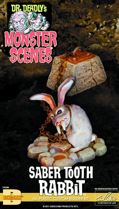 Previewsworld Monster Scenes Saber Tooth Rabbit Model Kit C 0 1 2