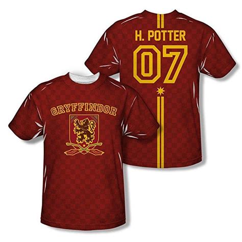 Warner Bros Mens Harry Potter 07 Gryffindor Quidditch Allover Print T