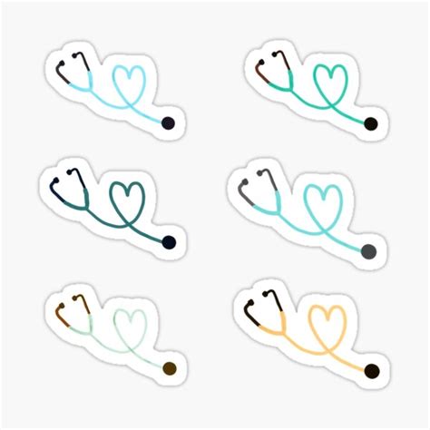 Cute Stethoscopes Sticker For Sale By Tamm Art Redbubble