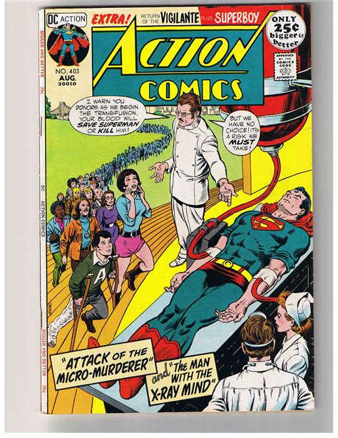Crazy Comic Cover Action Comics 403 Comic Book Daily