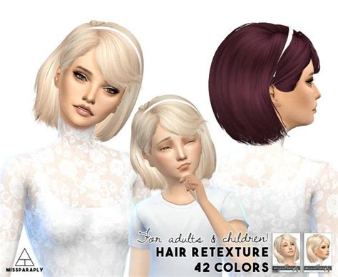 Sims 4 Hairs Miss Paraply Maysims 46 Hairstyle Retextured Sims