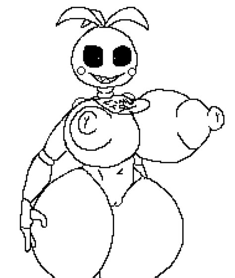 Rule 34 Animatronic Bib Big Breasts Black Sclera Chicken Five Nights