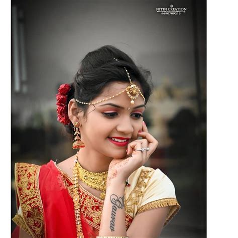 Hindavi Patil On Instagram “nitincreation” Indian Bride Poses Indian Wedding Poses Indian