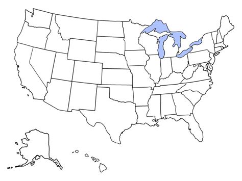 Empty Map Of United States
