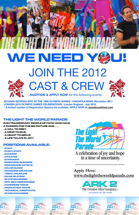Need Production Crew For 2011 And Casting Call For 2012 Announcements