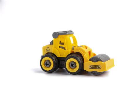 Construction Vehicle Toy Model White Background Roller Background