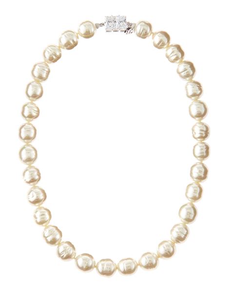 Majorica Baroque Pearl Necklace In White Lyst