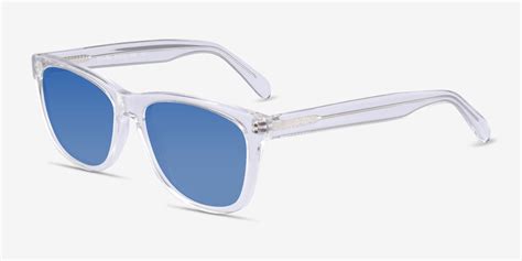 Malibu Rectangle Clear Frame Prescription Sunglasses Eyebuydirect Canada
