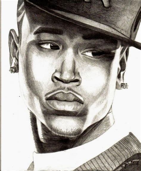 Chris Brown Portrait Tattoo Artwork Caricature