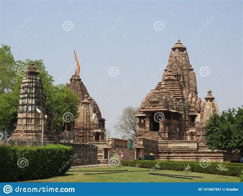 The Western Group Of Khajuraho Temples On A Clear Day
