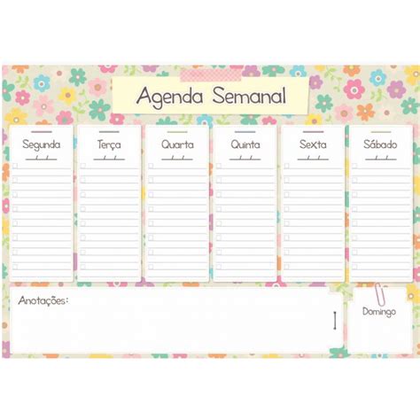 Um Maravilhoso Planejamento Semanal Planejamento Semanal Calendário