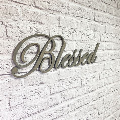 Blessed Name Sign 28x9 Wood Letters For Wall Décor Etsy