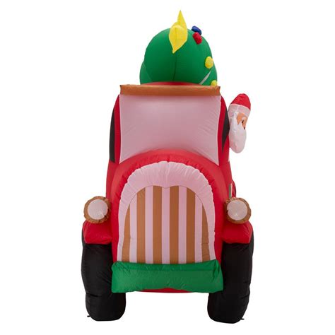 Glitzhome 7 Ft Santa Claus On Pick Up Truck Inflatable Decor Wam Kitchen