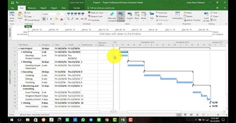 How To Make A Microsoft Project Gantt Chart Chart Walls