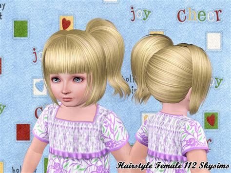The Sims Resource Skysims Hair Toddler 112