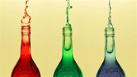 Download Wallpaper 2560x1440 Bottles Splashes Colorful Widescreen 16