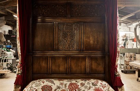 Balmoral Bespoke Carved Four Poster Bed Royal Oak Furniture Company